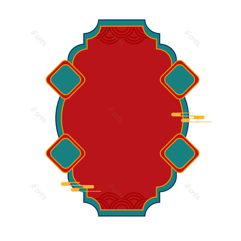 边框图片,复古元素,中国风PNG,文本框免抠素材